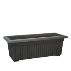 B&M Black XL Trough Planter 70cm