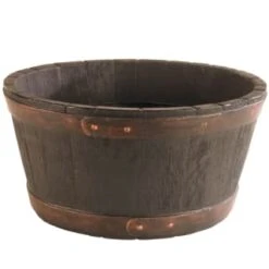 B&M Oakwood Barrel Planter 50cm 5 B&M Oakwood Barrel Planter 50cm -B and M Store 291239 oakwood barrel planter 50cm1