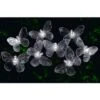 B&M 24 Solar LED Butterfly String Lights - White -B and M Store 306895 solar powered 24 led string lights butterfly white1
