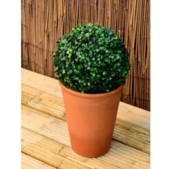 Solar Powered Topiary Ball - White LED 28cm -B and M Store 3069331 hanging topiary night edit1