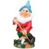 B&M Garden Gnome With Hoe -B and M Store 331446 garden gnome with hoe1