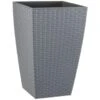 B&M Grey Rattan Effect Decorative Planter 45cm -B and M Store 331789 sorrento ratan effect decorative planter 2