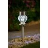 Crystal Top Glass Solar Post Light 4pk -B and M Store 341965 4pk crystal top post light white solar1