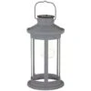 Solar Lantern With Micro LED Bulb - Grey -B and M Store 341989 lantern with micro bulb led grey