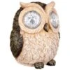 B&M Solar Resin Owl With Crystal Eyes - Brown -B and M Store 342059 crystal eyes owl brown