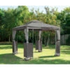 B&M Luxury Steel Framed Gazebo 2.5m - Grey -B and M Store 342233 gazebo grey
