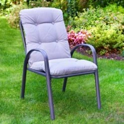 Madison Premium 8pc Patio Set -B and M Store 353309 madison grey padded 8pc patio set