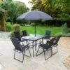 Milano Patio Set 8pc -B and M Store 353311 milano basic 8pc garden patio set 6 seats