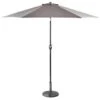 Crank Handle Parasol 2.7m - Grey -B and M Store 353337 crank tilt handle parasol 2 7m grey
