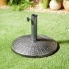 B&M Sorrento Rattan Effect Parasol Base -B and M Store 353340 rattan effect parasol base