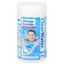 ClearWater Chlorine Granules 1kg -B and M Store 353363 clearwater 1kg chlorine granules 3