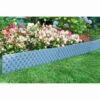 Rattan Effect Border Fence 4pk - Grey -B and M Store 353517 4pk rattan effect border grey