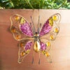 B&M Glitter Plant Pot Hook - Pink Butterfly -B and M Store 353658 glitter butterfly pink