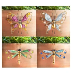 B&M Glitter Plant Pot Hook - Pink Butterfly -B and M Store 353658 glitter planter art group