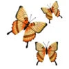 B&M Butterflies Wall Art 3pk - Orange -B and M Store 353687 3pk butterflies wall art orange 2