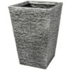 B&M Square Planter - Slate Effect 45cm -B and M Store 365324 slate planter tall 45cm