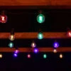 Solar Powered Bulb String Lights 50pk - Multicolour 1 Solar Powered Bulb String Lights 50pk - Multicolour -B and M Store 366397 50 solar powered bulb string lights multi colour led