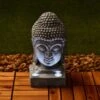 B&M Buddha Head With Solar Lights 2 B&M Buddha Head With Solar Lights -B and M Store 366468 buddah head with solar lights