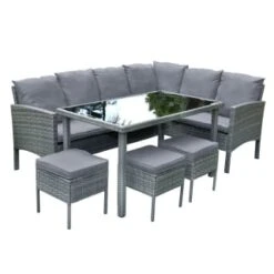 Sorrento Large Dining Rattan Effect Corner Set -B and M Store 366649 379447 sorrento large dining rattan effect corner set