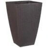 B&M Rattan Effect Planter 55m - Brown -B and M Store 369862 brown rattan effect planter 55cm