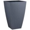 B&M Rattan Effect Planter - Grey 2 B&M Rattan Effect Planter - Grey -B and M Store 369863 55cm grey rattan effect planter