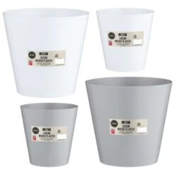 Indoor Planter 14cm - Grey -B and M Store 369890 369891 369892 369893 21cm indoor planter grey 2