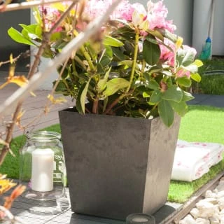 B&M Sonata Planter 33cm - Pewter 4 B&M Sonata Planter 33cm - Pewter - Image 2