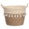 B&M Natural Basket Planter With Fringing -B and M Store 379209 island paradise natural basket planter with fringing