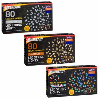 Eveready Solar Powered LED String Lights 80pk - Warm White 5 Eveready Solar Powered LED String Lights 80pk - Warm White - Image 3