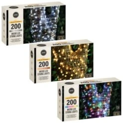 Solar Powered Micro LED Lights 200pk - Cool White -B and M Store 379225 379228 379230 200 solar powered micro led string lights group 1