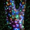 Solar Powered Micro LED Lights 200pk - Multicolour -B and M Store 379230 200 solar powered micro led string lights multi colour