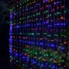 Solar Powered LED Curtain 180cm - 266 Multicolour Lights -B and M Store 379243 180cm x 180cm solar powered led curtain 266 multi colour leds