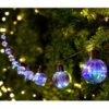 B&M Iridescent Light Bulb String Lights 12pk - Cool White -B and M Store 379259 12pk solar powered iridescent light bulb 2