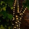 Solar Powered 10m Micro LED Rope Light - Warm White -B and M Store 379267 10m tube string light 100 warm white leds 2