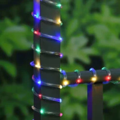 Solar Powered 10m Micro LED Rope Light - Multicolour -B and M Store 379269 10m tube string light 100 multi colour leds