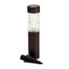 B&M Glass Top Solar Post Light -B and M Store 379310 glass top solar post light black nickle