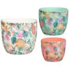 B&M Superbloom Sun Ceramic Plant Pots 3pk - Floral -B and M Store 379332 3pk superbloom ceramic plant pots floral
