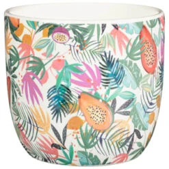 B&M Superbloom Sun Ceramic Plant Pots 3pk - Floral -B and M Store 379332 3pk superbloom ceramic plant pots floral 2
