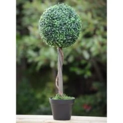 Solar Powered Topiary Tree - White LED 70cm 9 Solar Powered Topiary Tree - White LED 70cm -B and M Store 379348 70cm solar powered topiary tree 30 cool white leds 3