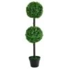 Solar Powered Two Ball Topiary Tree - White LED 93cm 1 Solar Powered Two Ball Topiary Tree - White LED 93cm -B and M Store 379353 93cm solar powered two ball topiary tree 40 cool white led