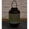 Marrakesh XL Metal Solar Powered Lantern - Metallic Gold -B and M Store 379378 marrakesh matt finish lantern