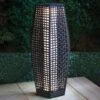 Bali Solar Powered Floor Lamp - Black 69cm -B and M Store 379429 bali solar powered 69cm black floor lamp warm white led