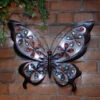 Solar Powered Metal Jewelled Butterfly Wall Art -B and M Store 379433 solar powered metal jewelled butterfly wall art cool white leds 2