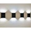 Solar Powered Up/Down Wall Light - White LED 4pk -B and M Store 379453 4pk solar powered up down wall light cool white leds
