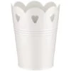 B&M Heart Tin Decorative Planter - Cream -B and M Store 379762 simply garden small heart tin planter white