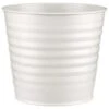 B&M Ribbed Matt Tin Planter - Cream -B and M Store 379770 simply garden ribbed tin planter white
