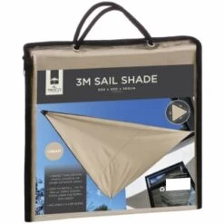 Sail Shade 3m - Cream -B and M Store 379775 3m sun shelter 3m cream 2
