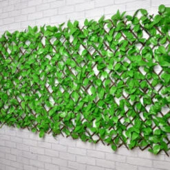 Bloom Solar Powered Expanding Artificial Leaf Trellis 200 X 100cm 8 Bloom Solar Powered Expanding Artificial Leaf Trellis 200 X 100cm -B and M Store 379978 expanding leafy trellis 100 leds 2x1m