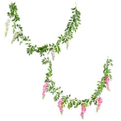 B&M Artificial Wisteria Garland 180cm - Pink 13 B&M Artificial Wisteria Garland 180cm - Pink -B and M Store 379981 wisteria garland 180cm group