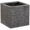 B&M Large Square Planter - Pewter -B and M Store 381627 381629 large small square pewter planter 2
